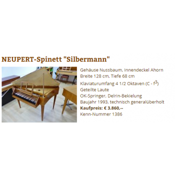 ĐÀN NEUPERT - Spinett (SILBermann)